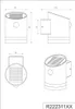 Technical drawings and dimensions of a wall light. Produktbild-Vorschau