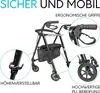 Leichter Indoor Rollator IR10+ Rot - Wohnungsrollator Produktbild-Vorschau 4