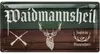 Jäger Blechschild retro WAIDMANNSHEIL - Schild Jäger als Produktbild-Vorschau 1