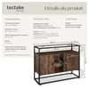 Buffet Oldham 100 x 38 x 80,5 cm - Bois foncé industriel, Voir les images du produit 6