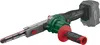 A cordless belt sander with a battery pack attached, shown against a white background. Produktbild-Vorschau