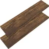Two wooden shelves with a dark oak finish are shown diagonally on a white background. Produktbild-Vorschau