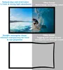 Comparison of a projection screen's image quality and shape. Produktbild-Vorschau