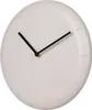 A round, beige wall clock with black hands against a white background. Voir les images du produit
