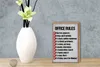 Holzschild Spruch 12x18cm Office rules it buzzes ignore it Produktbild-Vorschau 5