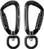 360° drehbarer Karabiner, 4Kn, 2Stk, Schwarz Produktbild-Vorschau 3