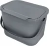 A gray bio-waste bin with a lid and handle, shown against a white background. Anteprima dell’immagine prodotto