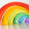 7-teiliges acryl regenbogen stapelspiel, montessori rainbow Produktbild-Vorschau 7