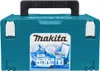 A teal Makita cooler box with a black handle, shown from the front. Podgląd zdjęcia produktu