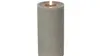 LED Stumpenkerze Lyon L Grau Ø 10 cm Echtwachs Timer 22,5 Produktbild-Vorschau 1