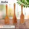 ECENCE Set di spatole in legno di acacia - Set di utensili Anteprima dell’immagine prodotto 4