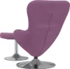 vidaXL Tabouret œuf avec repose-pieds en velours violet Voir les images du produit 6