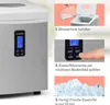 A collage of images showing the steps to operate an ice maker. Produktbild-Vorschau
