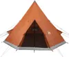 vidaXL Tipi-Campingzelt 4 Personen Orange Wasserdicht Produktbild-Vorschau 5