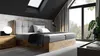 Boxspringbett Bett THANOS 180x220cm Lancelot Eiche Stoff Produktbild-Vorschau 1