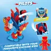 A toy robot with accompanying character images and text. Anteprima dell’immagine prodotto