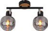 A studio shot of a two-headed ceiling light fixture. Voir les images du produit