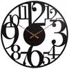 HSXL – Große industrielle Wanduhr aus schwarzem Metall – Produktbild-Vorschau 1
