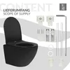 LuxeBath Spülrandloses Wand Hänge-WC, Schwarz, kurz, Produktbild-Vorschau 6