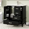 Mobiletto Merax con lavabo in Vetroceramica, mobile bagno a Anteprima dell’immagine prodotto 4