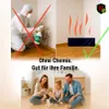 A collage showing mold removal with chemicals (crossed out) and a mold prevention heater (approved), with a family enjoying a clean home. Náhled obrázku produktu