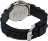 The back of a watch with a black rubber strap and a silver buckle. Náhľad obrázku produktu