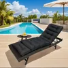 (Noir) Coussin pour chaise longue 180x50x10cm, Coussin pour Voir les images du produit 1
