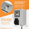 A product image showing a power regulator with dimensions and feature callouts. Produktbild-Vorschau