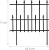 Relaxdays Beetzaun Metall, HxB: 71 x 247 cm, Garten Produktbild-Vorschau 4