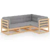 vidaXL 4-tlg. Garten-Lounge-Set mit Kissen Kiefer Produktbild-Vorschau 1
