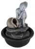 Springbrunnen, Schwarz-matt, Buddha, LED-Licht, H 19 cm Produktbild-Vorschau 5