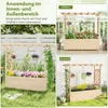 A collage of images showing a wooden raised garden bed with plants in different outdoor and indoor settings. Anteprima dell’immagine prodotto