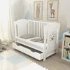 Baby-Delux Babybett Kinderbett Lia 120x60 Teddy Wippe Weiß Produktbild-Vorschau 5