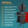 CASARIA® Stehtisch mit Husse 70cm Klappbar Grau Rund Holz Produktbild-Vorschau 8