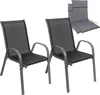 Two outdoor chairs with cushions on a white background. Produktbild-Vorschau