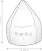 Magma Heimtex beanbag BeanBag BRAVA L, modrá Náhľad obrázku produktu 2