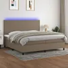 vidaXL Boxspringbett mit Matratze & LED Taupe 200x200 cm Produktbild-Vorschau 10