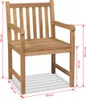 vidaXL Gartenstühle 2 Stk. Massivholz Teak Produktbild-Vorschau 6