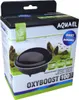 The image shows the retail packaging of an Aquael OXYBOOST AP 100 Plus aquarium air pump. Podgląd zdjęcia produktu