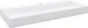 A white rectangular sink on a white background.