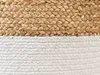 BELIANI puf Béžový a bílý bavlněný s jutou 48 x 46 cm, boho Náhled obrázku produktu 6