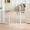 vidaXL Cancelletto pieghevole per cani 3 pezzi bianco 150 Anteprima dell’immagine prodotto 2
