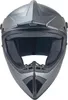 Crosshelm Helm Motorradhelm Motocross Jethelm grau matt uni Produktbild-Vorschau 3