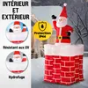MONZANA® Père Noël gonflable cheminée 178 cm éclairage LED Voir les images du produit 5