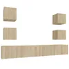 vidaXL 6 tlg. TV Schrank Set Sonoma Eiche Holzwerkstoff - Produktbild-Vorschau 3