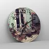 Wanduhr - Rund - Glasuhr - Fahrräder Vintage Mietshaus - Produktbild-Vorschau 4