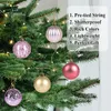 Boules de Noël 12 pièces en 5 modèles Rouge Rose Or 6 cm Voir les images du produit 4