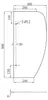 Sapho Urinal-Trennwand, 80x40 cm, Milchglas Produktbild-Vorschau 7