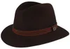 Borsalino feiner Hasenhaarhut Rustico Traveller mit Lederband in braun