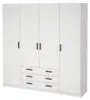 Spell Kleiderschrank B183 cm 4 Türen und 3 Schubladen weiß. Produktbild-Vorschau 15